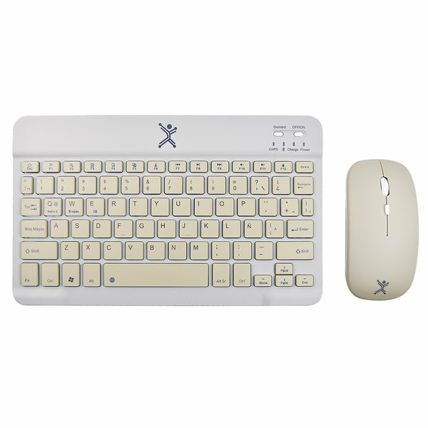 Perfect Choice Genova teclado Ratón incluido Universal RF inalámbrico + bluetooth Español Gris, Interruptor de llave de 
