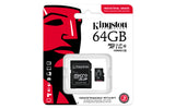 Kingston Technology Tarjeta 64GB microSDXC Industrial C10 A1 pSLC + adaptador SD Memoria Flash 64 GB MicroSDXC 100 MB/s 80 MB/s