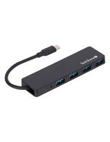 TechZone Connect HUB 3.0 USB 3.2 Gen 1 (3.1 Gen 1) Type-C 500 Mbit/s Negro, Acrilonitrilo butadieno estireno (ABS)