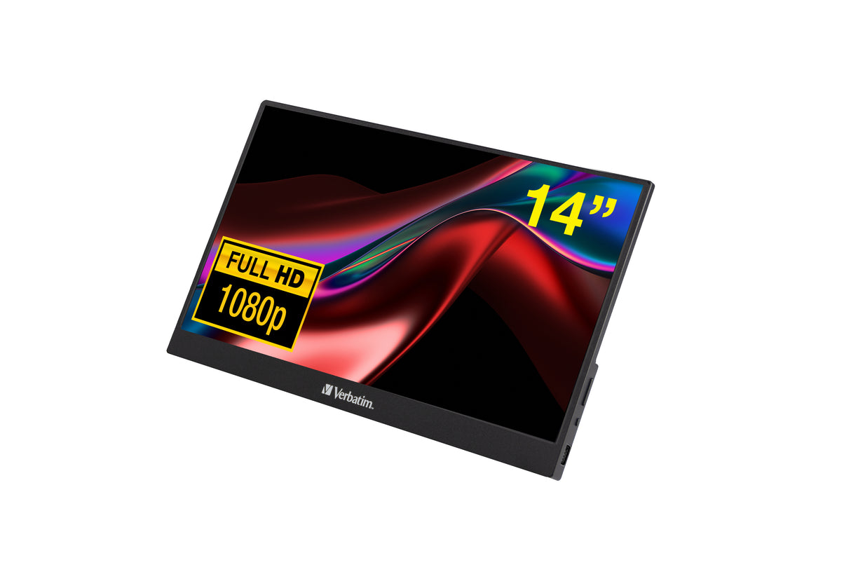 Verbatim 49590 pantalla para PC 35,6 cm (14") 1920 x 1080 Pixeles Full HD LCD Negro