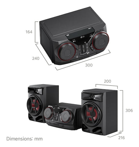 MINICOMPONENTE LG MOD. CK43N 300W BT