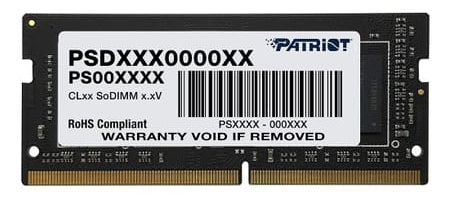 Patriot Memory Signature Line PSD416G320081S módulo de memoria 16 GB 1 x 16 GB DDR4 260-pin SO-DIMM, 3200 MHz