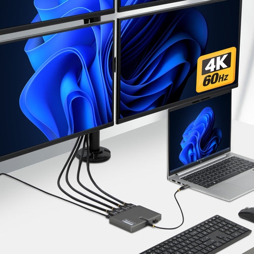 StarTech.com QUAD-USB-HDMI-ADAPT Bases para portátiles y replicadores de puertos Alámbrico USB 3.2 Gen 1 (3.1 Gen 1) Typ