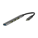 CONCENTRADOR HUB VORAGO HU-200 4 PUERTOS USB SLIM TIPO C