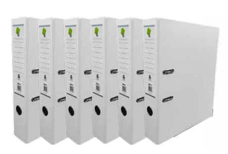 Techmakro KITCARP6BC carpeta Cartón, Cloruro de polivinilo (PVC) Blanco Carta, Folder de archivo convencional, 650 hojas
