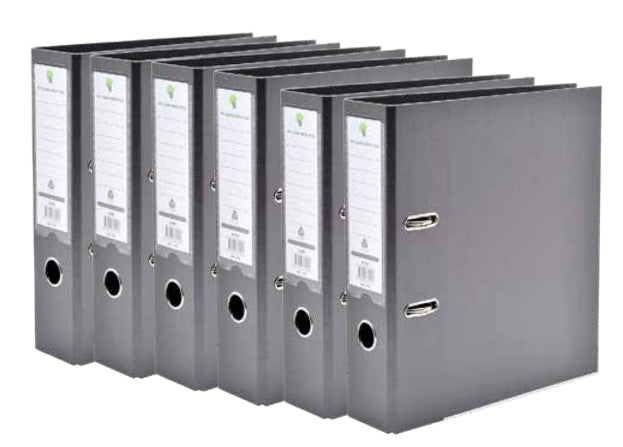 Techmakro KITCARP6PL carpeta Cartón, Cloruro de polivinilo (PVC) Plata Carta, Folder de archivo convencional, 650 hojas,