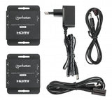 Manhattan Kit extensor HDMI 4K por Ethernet, extiende 4K@30 Hz hasta 40 m o 1080p@60 Hz hasta 70 m mediante cable Cat6, 