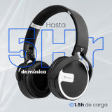 Vorago HPB-201 audífono y auriculare Auriculares Inalámbrico y alámbrico Diadema Llamadas/Música MicroUSB Bluetooth Negr