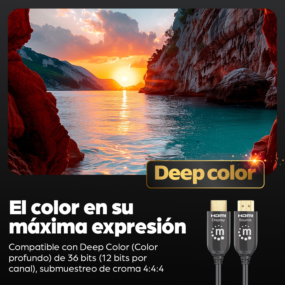 Manhattan 356176 Cable 15 m HDMI tipo A (Estándar) HDMI tipo A (Estándar) Macho
