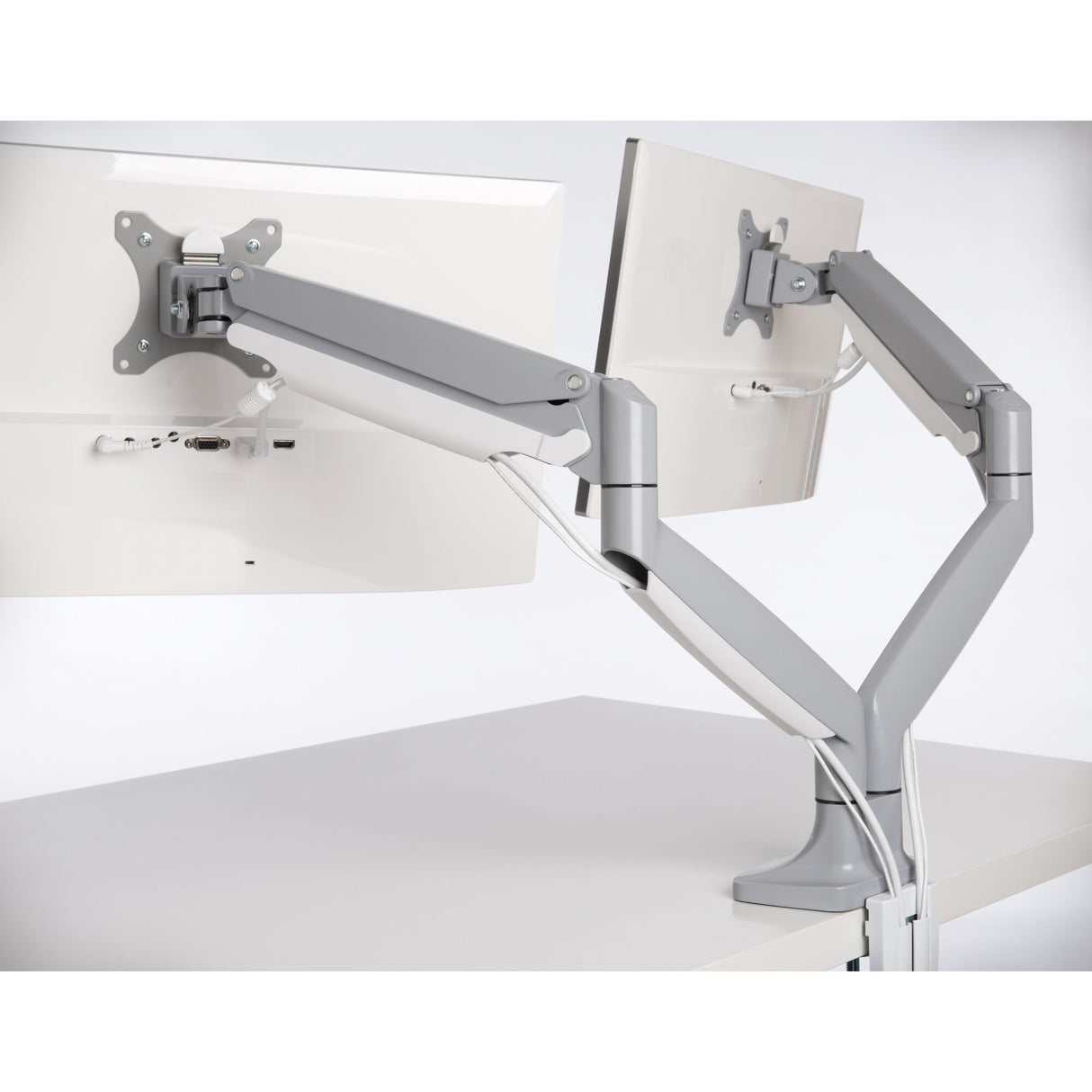 Kensington Brazo SmartFit de altura ajustable con un toque para dos monitores Monitor
