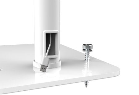Manhattan Soporte tipo quiosco de sobremesa antirrobo para tablet e iPad, universal, rotación 360°, inclinación +20° a −110°, bloqueable, para tablets de 7,9" a 11", color blanco soportes Tablet/UMPC Interior Plástico, Acero Blanco