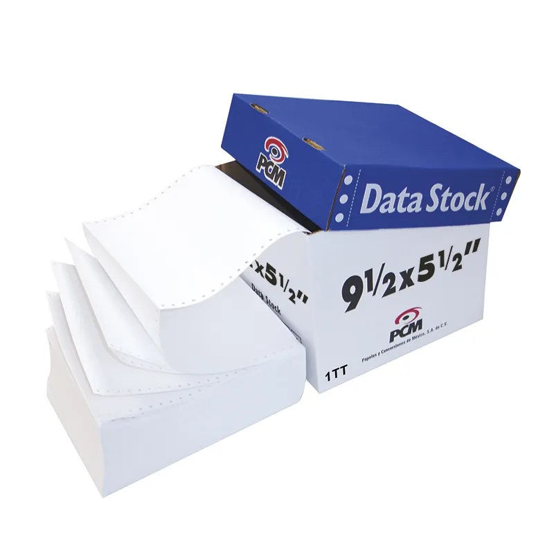 Printeck Papel Stock 9.5" x 5.5" 6000 Hojas, Tipo Empresarial