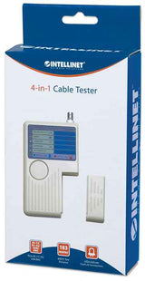Intellinet Probador de Cables 4 en 1 Cable BNC, IEEE-1394, RJ-11, RJ-45, USB Beige Si 200 g