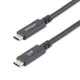 StarTech.com Cable de 1,8m USB-C a USB-C - PD de 5A - USB TipoC - Certificado para Funcionar con Chromebook - USB-IF - M a M - Cable de Carga USB C - Cable USB Tipo C - PD 3.0 de 100W - USB 3.0 (5Gbps) Cable USB 3.2 Gen 1 (3.1 Gen 1) USB C USB C Macho