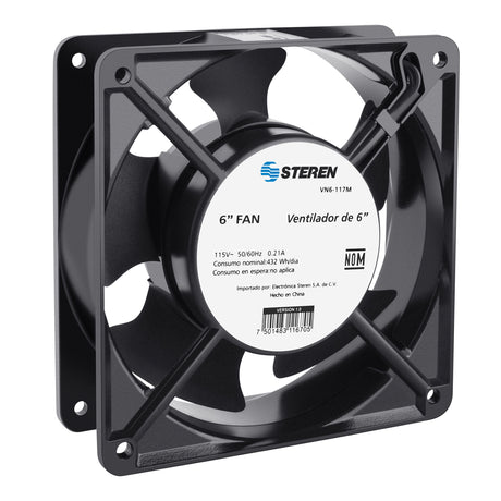 Steren VN6-117M sistema de refrigeración de computadora Universal Ventilador 12 cm Negro, 2650 RPM, 3000 RPM