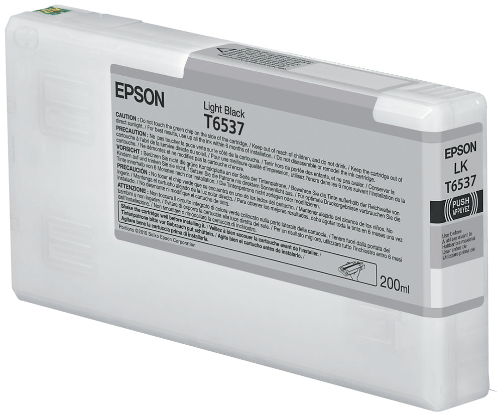 Epson Cartucho T6537 gris Cartucho de Tinta Tinta a base de pigmentos Impresión por inyección de tinta Stylus Pro 4900 SpectroProofer UV 1 pieza(s)