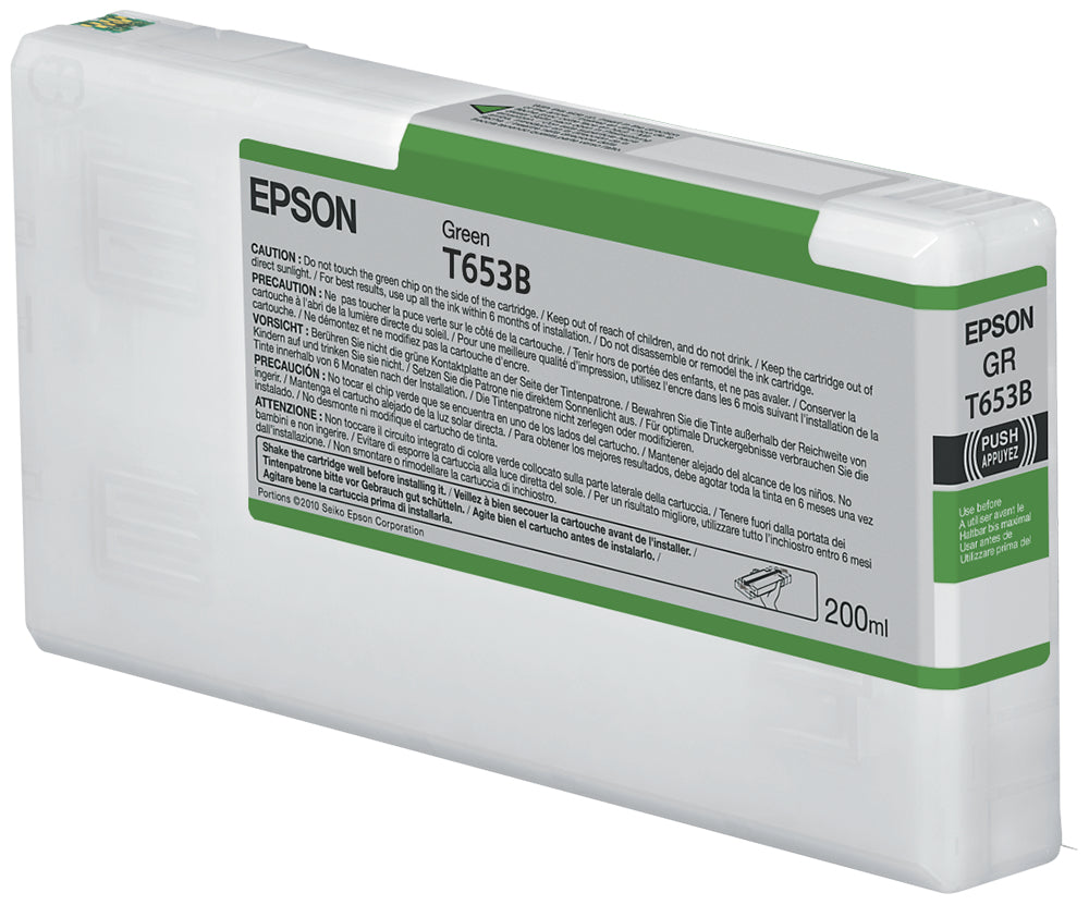 Epson Cartucho T653B verde Cartucho de Tinta Tinta a base de pigmentos Impresión por inyección de tinta Stylus Pro 4900 1 pieza(s)