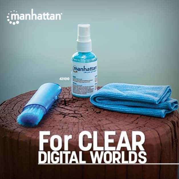 Manhattan Mini Equipo de Limpieza para LCD kits de limpieza para equipos LCD/TFT/Plasma 60 ml Microfibra -10 - 50 °C