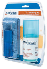 Manhattan Equipo para Limpieza de Pantallas LCD kits de limpieza para equipos LCD/TFT/Plasma 200 ml Microfibra Azul
