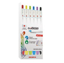 Zebra 4019-66 marcadores 6 pieza(s) Fino Colores surtidos Plástico
