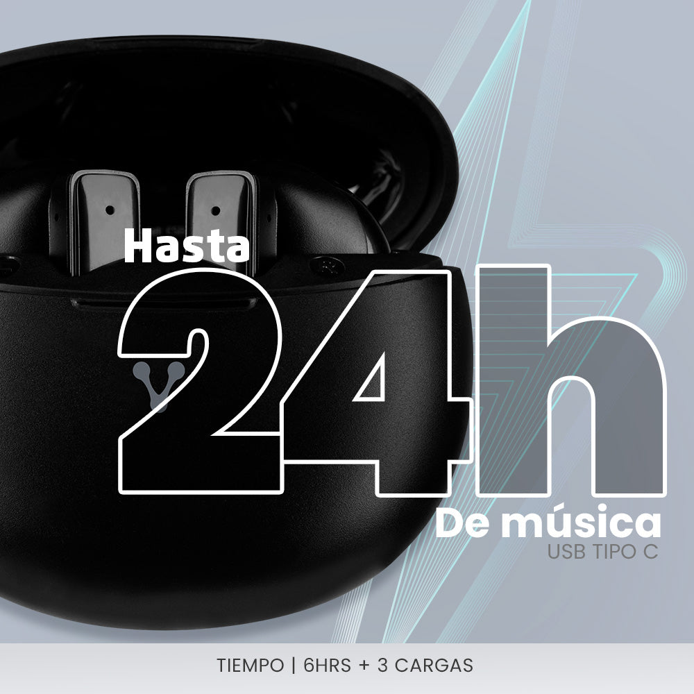 Vorago ESB-310-WH audífono y auriculare Auriculares True Wireless Stereo (TWS) Intra auditivo Llamadas/Música USB Tipo C