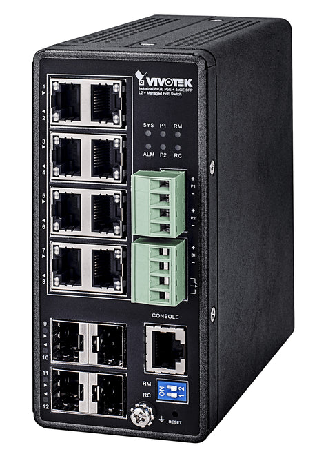 VIVOTEK AW-IHT-1271 switch Gestionado L2+ Gigabit Ethernet (10/100/1000) Energía sobre Ethernet (PoE