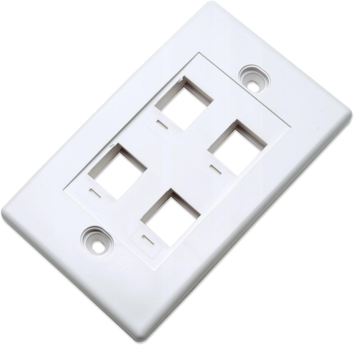 Tapa Int (Faceplate) 4 Perforaciones Blanco