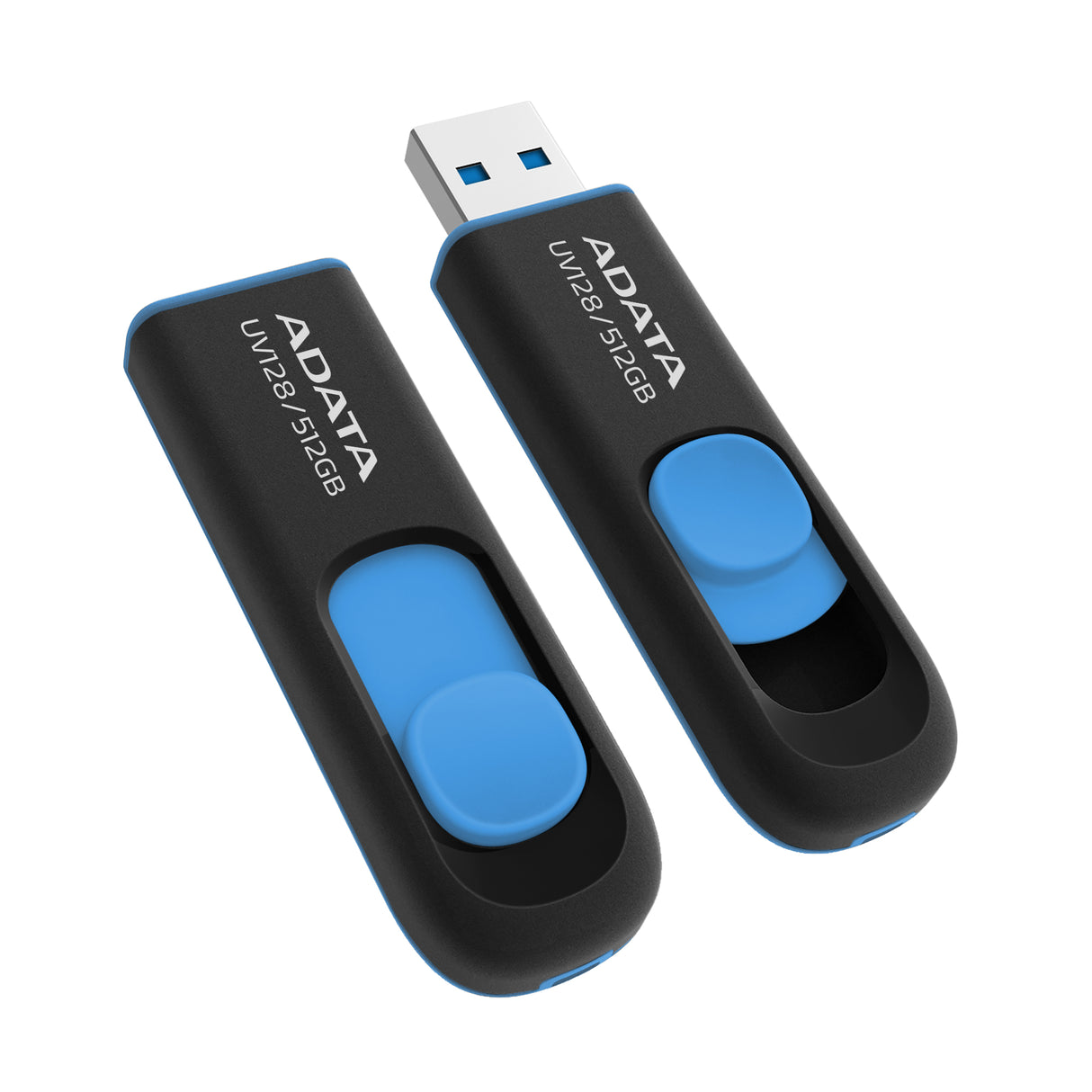 MEMORIA USB ADATA AUV128-512G-RBE 512GB USB 3.2 COLOR NEGRA CON AZUL