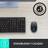 Mouse Óptico Logitech M190, Full Size, Inalámbrico, 1000 DPI, USB, Azul - 910-005903 FullOffice.com 
