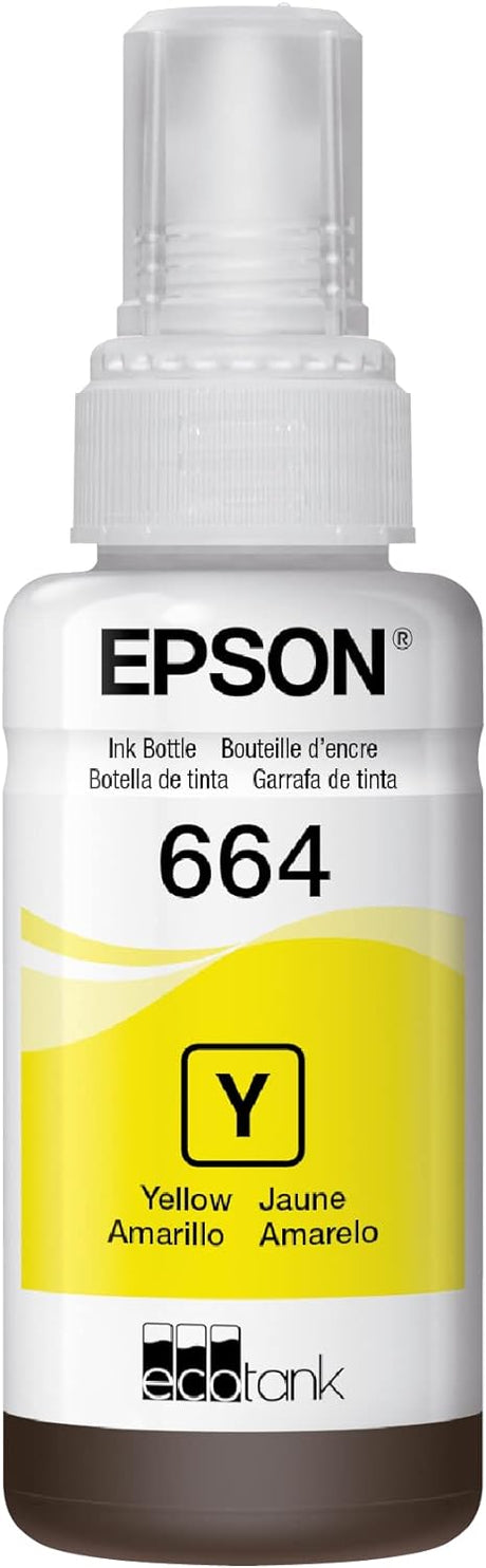 Tanque de Tinta Epson (EcoTank) 664, Compatible: L200, L220, L310, Amarillo - T664420-AL