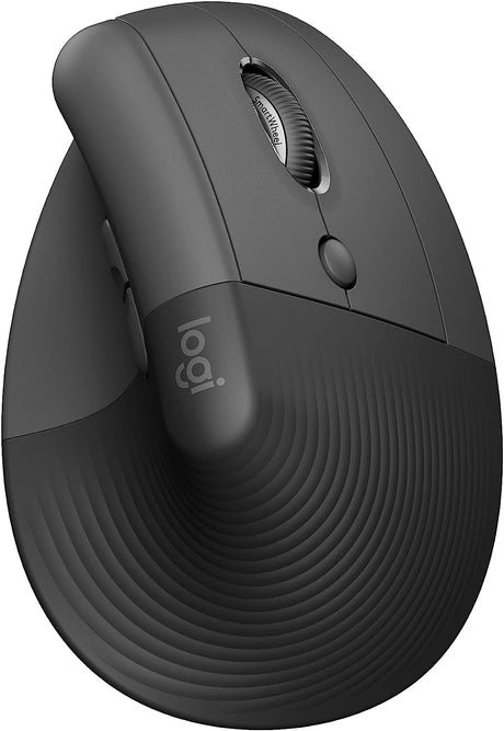 Mouse Óptico Lift Logitech Vertical Ergo, Grafito, Multi-Dispositivo, USB, Logi Bolt y Bluetooth para PC/Apple MacOS 10.15 o Posteriores y Windows® 10, 11 o Posteriores FullOffice.com 