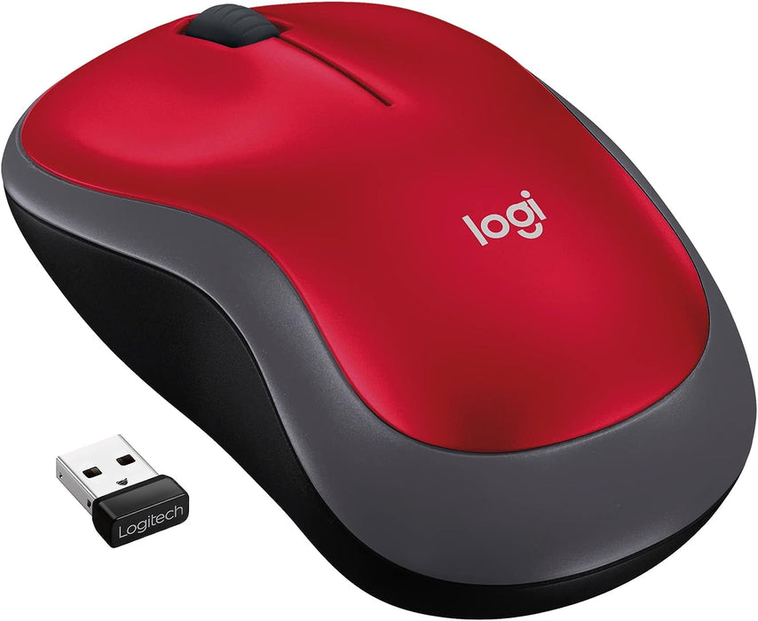 Mouse Inalámbrico Logitech M185 Rojo - 910-003635
