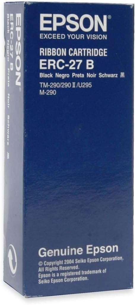 Cartucho de Cinta Epson para Impresoras, Compatible: TM 290, M290, TM290, TM290Ll, TM295, Negro - ERC-27B