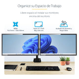 StarTech.com Brazo de Soporte para Dos Monitores - Base Soporte de Movimiento Articulado y Altura Ajustable para 2 Monit