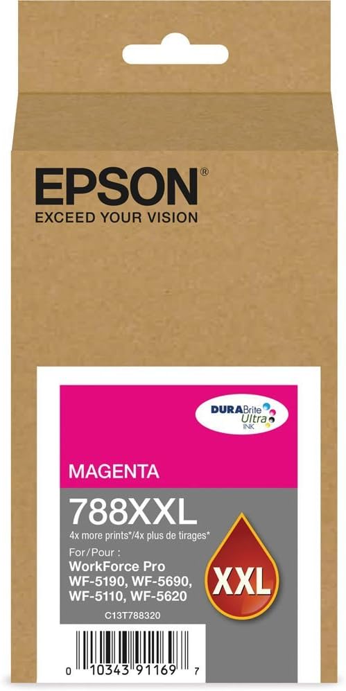 Tinta Epson 788Xxl Capacidad Extra Alta Wf-5190/Wf-5690 Color Magenta - T788Xxl320-Al