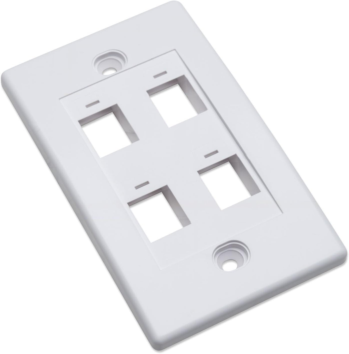 Tapa Int (Faceplate) 4 Perforaciones Blanco