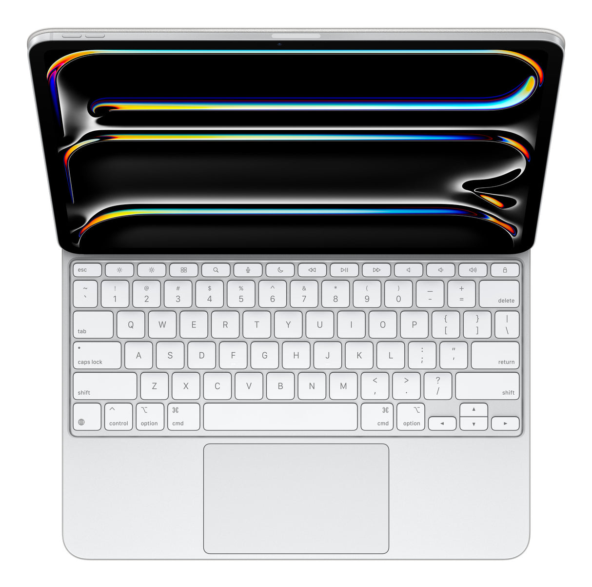 Apple MWR43LL/A teclado para dispositivos móviles QWERTY Inglés de EE.UU. Blanco, Trackpad, Interruptor de llave de tije