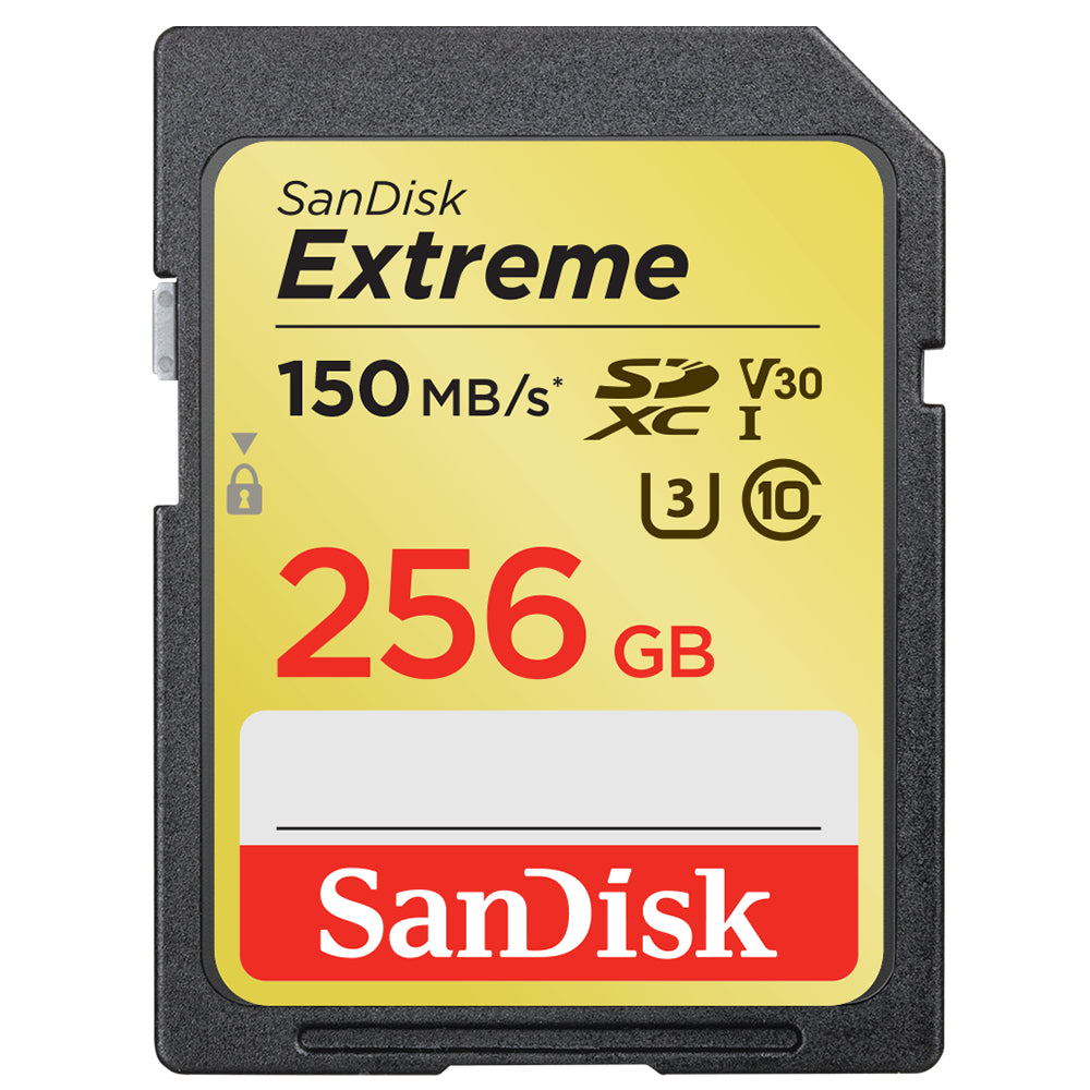 Memoria SD SanDisk Extreme UHS-I 256GB 180MBs Clase 10 V30 4K