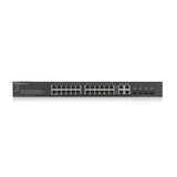 Zyxel GS1920-24V2 dispositivo de redes Gestionado Gigabit Ethernet (10/100/1000) Negro, Montaje en rack