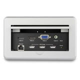 StarTech.com Caja de Conectividad de Audio y Vídeo para Mesas de Conferencia - 4K puentes de conferencia av 3840 x 2160 Pixeles 16:9 Si Plata