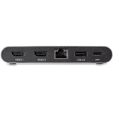 StarTech.com Docking Station USB C para 2 Monitores HDMI 4K - Entrega de Potencia de 100W Passthrough - GbE, Concentrador de 2 Puertos USB-A - Dock USB Tipo-C para Ordenador Portátil con Cable de 1m Laptop Alámbrico USB 3.2 Gen 1 (3.1 Gen 1) Type-C 1 1