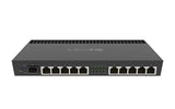 RB4011iGS+RM, Ruteador 10xGEth, 1xSFP+ 10G, 4 núcleos 1.4Ghz 1GB RAM