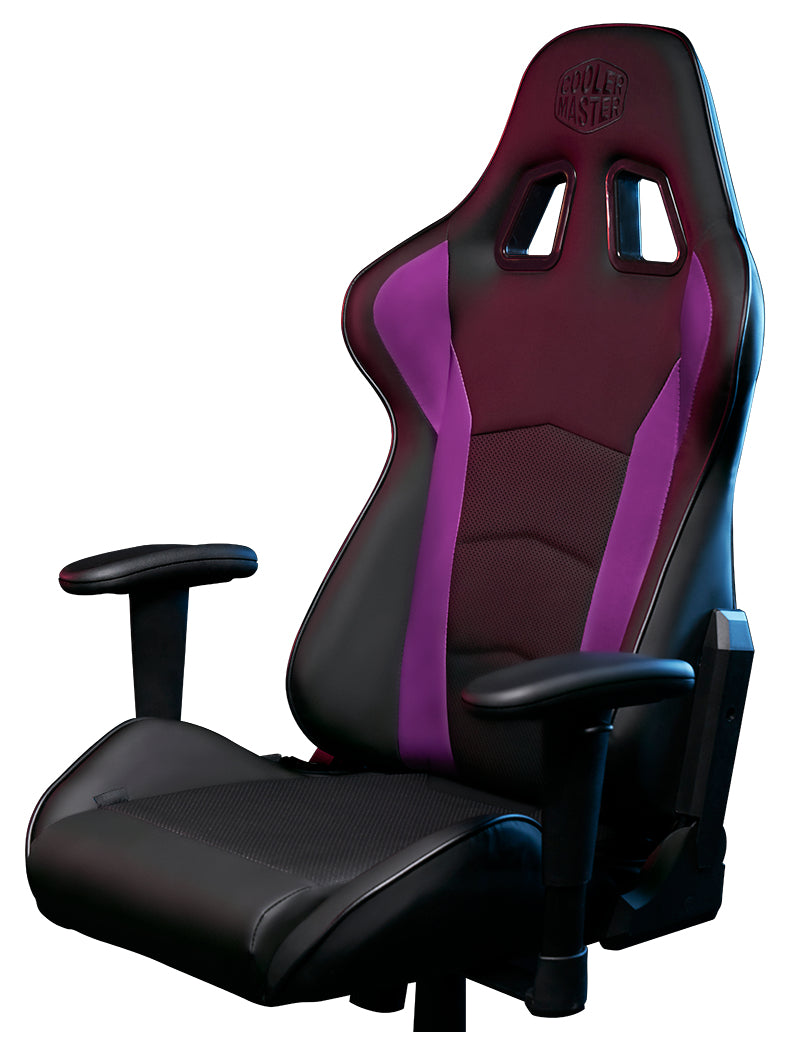 Cooler Master Caliber R1 Silla para videojuegos de PC Negro, Púrpura