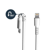 StarTech.com Cable Resistente USB-A a Lightning de 2 m Blanco - Cable de Alimentación y Sincronización USB Tipo A a Lightning con Fibra de Aramida Robusta - Con Certificación MFi de Apple - iPad/iPhone 12 Cable 2 m Lightning USB A Macho