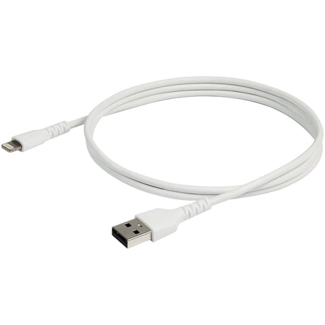 StarTech.com Cable Resistente USB-A a Lightning de 1 m Blanco - Cable de Alimentación y Sincronización USB Tipo A a Lightning con Fibra de Aramida Robusta - Con Certificación MFi de Apple - iPad/iPhone 12 Cable 1 m Lightning USB A Macho