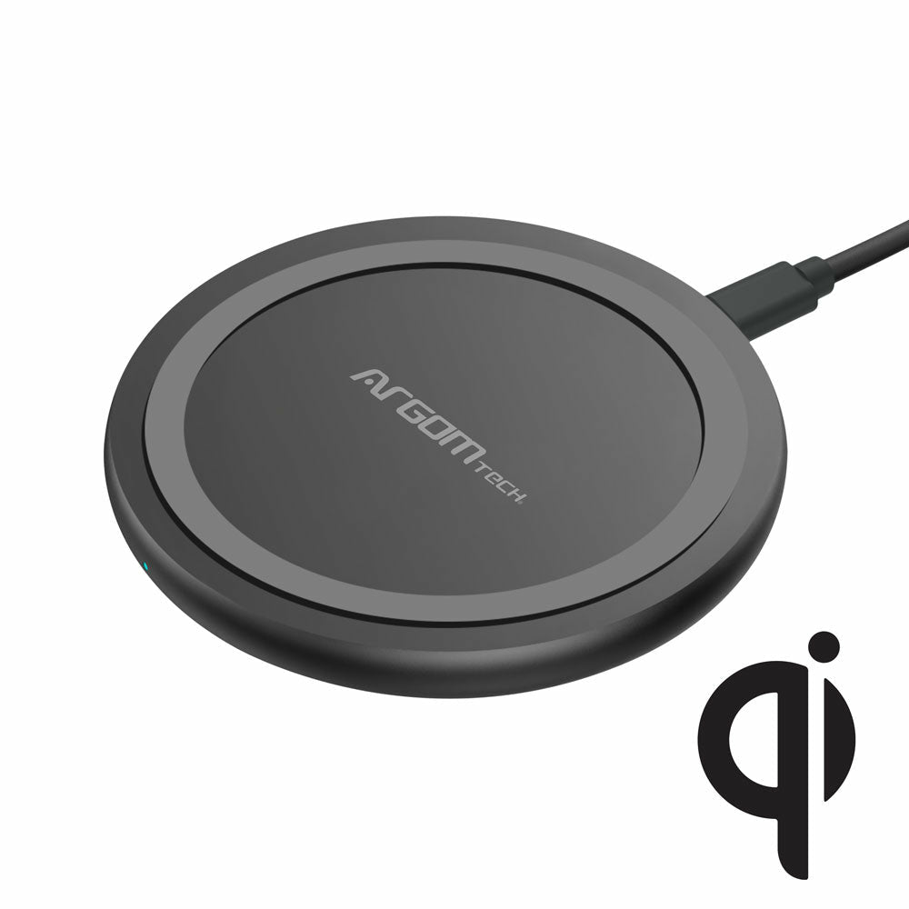 ArgomTech ARG-AC-0131BK cargador de dispositivo móvil Smartphone Negro USB Cargador inalámbrico Carg