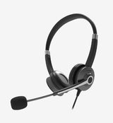 Audífonos ACTECK Para Negocios Centric Pro HN640 / On Ear para Call Center USB A + Mic + Control de Volumen/Silencio Neg