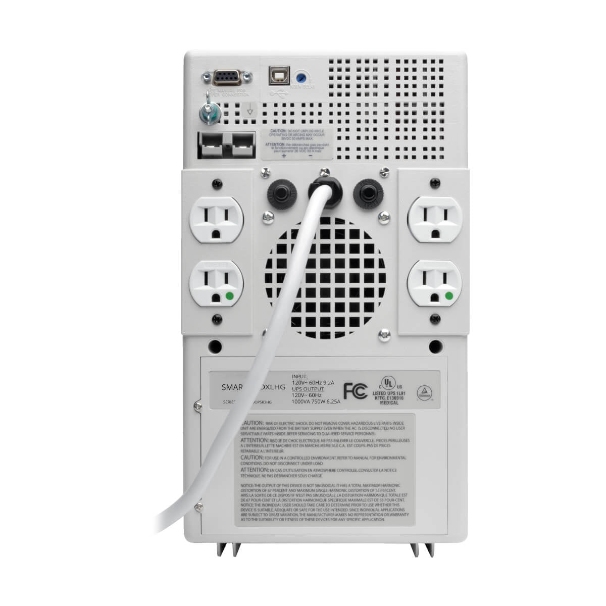 Tripp Lite SMART1200XLHG UPS No Break SmartPro Interactivo de Grado Médico en Torre 120V 1kVA 750W 4 Tomacorrientes, Ais