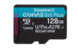 Kingston Technology 128GB microSDXC Canvas Go Plus Gen4 200R A2 U3 Paquete individual sin ADP Memorias flash 128 GB Micr