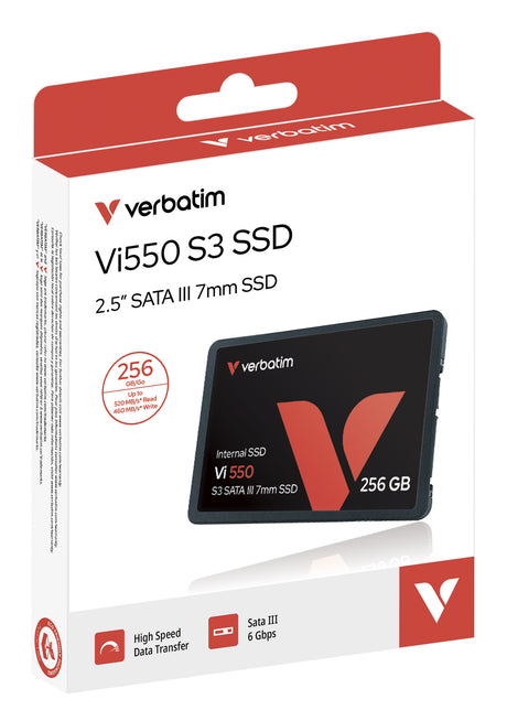 Verbatim Vi550 256 GB 2.5" Serial ATA III, 520 MB/s, 6 Gbit/s, VB49351